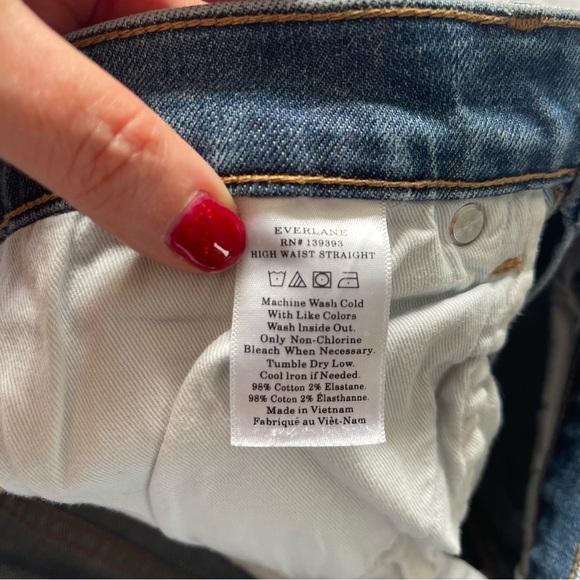 Everlane High Waist straight denim jeans size 29 regular - Picture 4 of 6